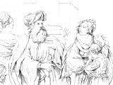 Abraham dismisses Hagar (An outline by Dickenson based on a picture by Guercino)